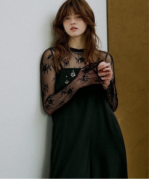 LE'RURE（リルアー）の「Lace tops（ドレス・レディース・ブラック/ベージュ・MEDIUM）」の7枚目の写真