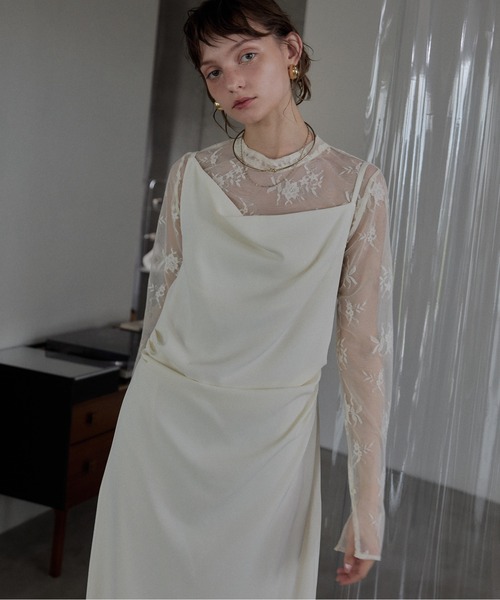LE'RURE（リルアー）の「Lace tops（ドレス・レディース・ブラック/ベージュ・MEDIUM）」の12枚目の写真