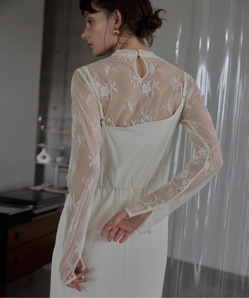 LE'RURE（リルアー）の「Lace tops（ドレス・レディース・ブラック/ベージュ・MEDIUM）」の11枚目の写真