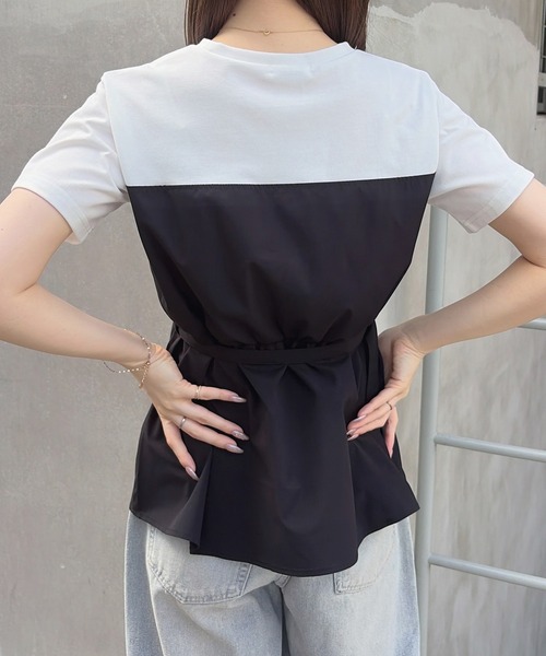 INGNI(イング)の「ベルト付ビスチェドッキングトップス(Tシャツ/カットソー・レディース・ブラウン/ブラック/グレー・M)」の6枚目の写真