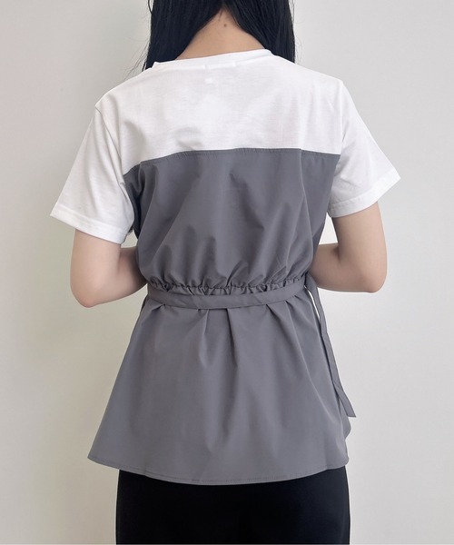 INGNI(イング)の「ベルト付ビスチェドッキングトップス(Tシャツ/カットソー・レディース・ブラウン/ブラック/グレー・M)」の11枚目の写真
