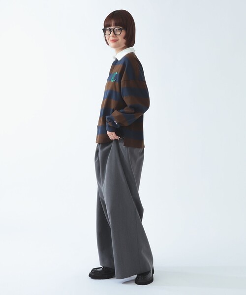 Ray BEAMS(レイビームス)の「【別注】Champion / ラグビー Tシャツ(ポロシャツ・レディース・ダークブラウン/ネイビー/その他・ONE SIZE)」の18枚目の写真