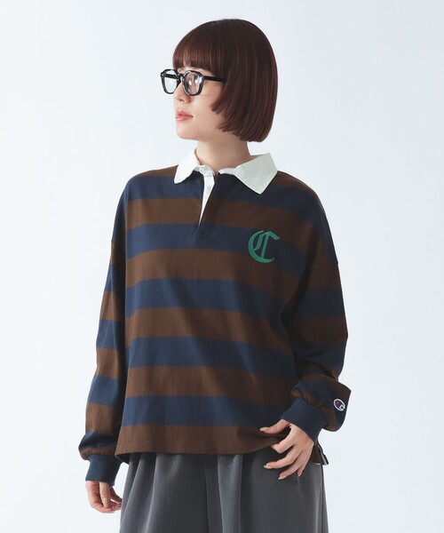 Ray BEAMS(レイビームス)の「【別注】Champion / ラグビー Tシャツ(ポロシャツ・レディース・ダークブラウン/ネイビー/その他・ONE SIZE)」の17枚目の写真