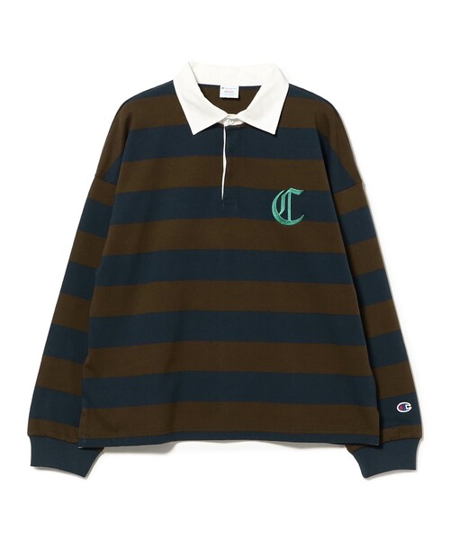 Ray BEAMS(レイビームス)の「【別注】Champion / ラグビー Tシャツ(ポロシャツ・レディース・ダークブラウン/ネイビー/その他・ONE SIZE)」の7枚目の写真