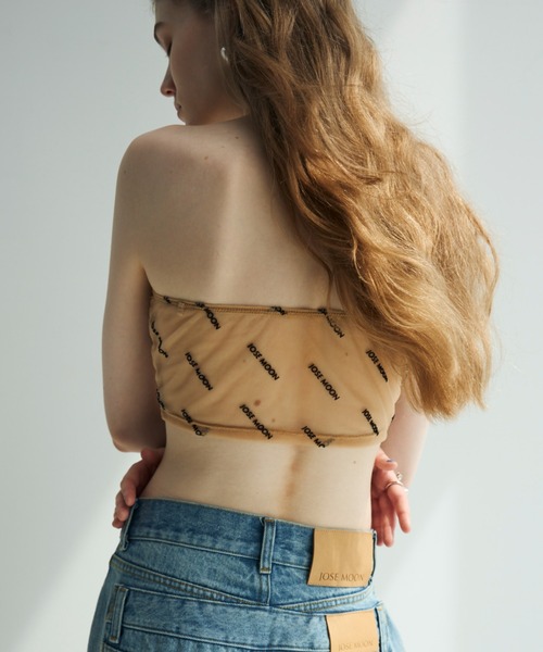 JOSE MOON（ジョゼムーン）の「MONOGRAM SHEER BARE TOP/モノグラム