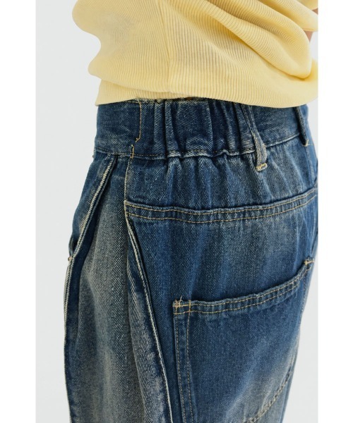 marjour（マージュール）の「10OZ SIDE PANEL WIDE DENIM（デニムパンツ・レディース・ブルー/モカ・M）」の10枚目の写真