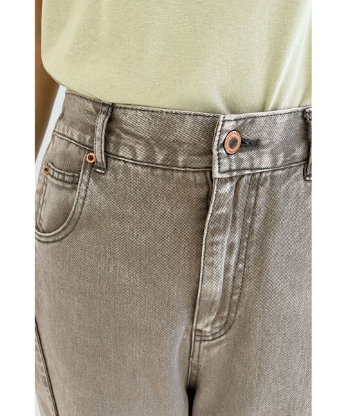 marjour（マージュール）の「10OZ SIDE PANEL WIDE DENIM（デニムパンツ・レディース・ブルー/モカ・M）」の7枚目の写真