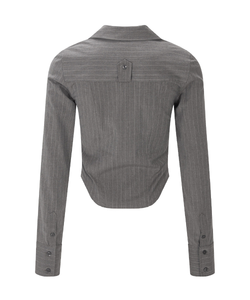 PLEASENOFOLLOW（プリーズノーフォロー）の「Kayla Shirring Shirt Top (Mocha)（シャツ/ブラウス・レディース・その他・SMALL/MEDIUM）」の3枚目の写真