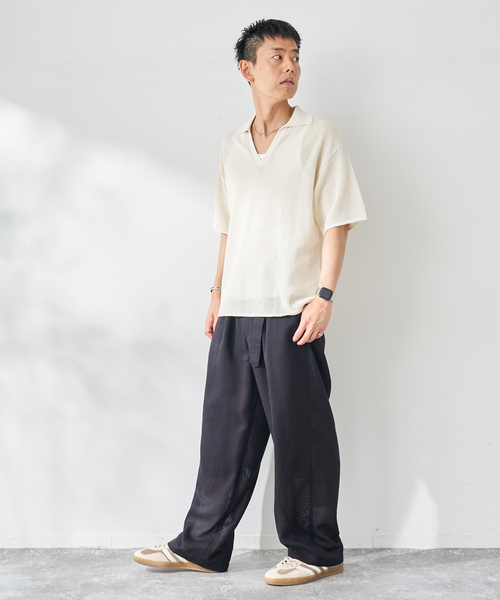 B.C STOCK(ベーセーストック)の「ユーティリティベルテッドスラックス(その他パンツ・メンズ・ベージュ/ネイビー/ブラック・LARGE/MEDIUM)」の7枚目の写真