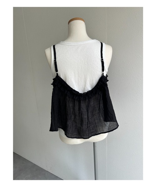 ap retro(アプレトロ)の「【SET商品】フリルキャミソールセット/レイヤード/マルチウェイ(Tシャツ/カットソー・レディース・ブラック/ブラウン/グレー/グリーン・FREE)」の21枚目の写真