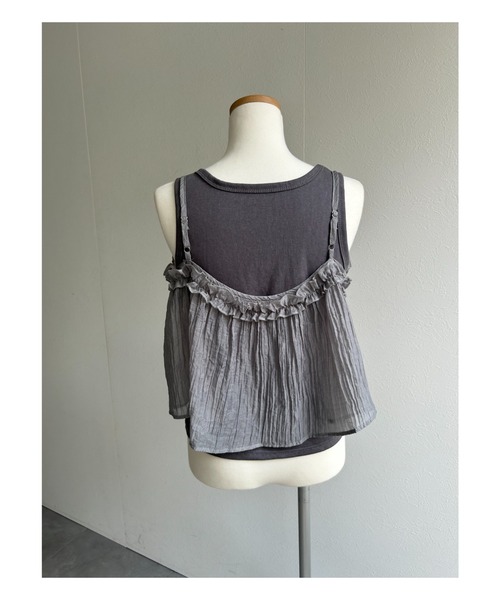 ap retro(アプレトロ)の「【SET商品】フリルキャミソールセット/レイヤード/マルチウェイ(Tシャツ/カットソー・レディース・ブラック/ブラウン/グレー/グリーン・FREE)」の17枚目の写真