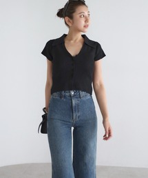 STRETA（ストレタ）の「【骨格ストレート向け】着痩せ抜群襟付きスキッパーリブニット（ニット/セーター）」