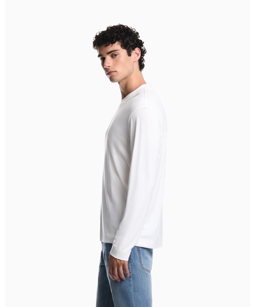 EMPORIO ARMANI(エンポリオアルマーニ)の「【エンポリオ アルマーニ】レギュラーフィット Tシャツ モダール混紡ジャージー(Tシャツ/カットソー・メンズ・ブラック/オフホワイト・LARGE/X-LARGE/X-SMALL/SMALL/MEDIUM)」の10枚目の写真
