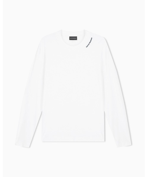 EMPORIO ARMANI(エンポリオアルマーニ)の「【エンポリオ アルマーニ】レギュラーフィット Tシャツ モダール混紡ジャージー(Tシャツ/カットソー・メンズ・ブラック/オフホワイト・LARGE/X-LARGE/X-SMALL/SMALL/MEDIUM)」の9枚目の写真