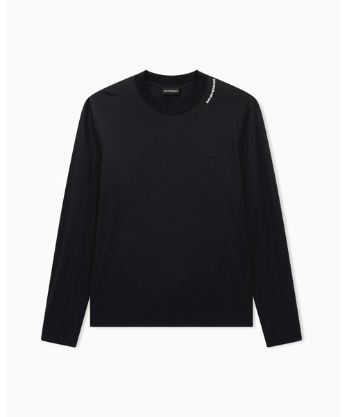 EMPORIO ARMANI(エンポリオアルマーニ)の「【エンポリオ アルマーニ】レギュラーフィット Tシャツ モダール混紡ジャージー(Tシャツ/カットソー・メンズ・ブラック/オフホワイト・LARGE/X-LARGE/X-SMALL/SMALL/MEDIUM)」の3枚目の写真