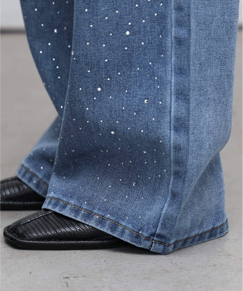 tiptop(ティップトップ)の「花刺繍ラインストーンデニム(デニムパンツ・レディース・ブルー/サックスブルー・M/S)」の22枚目の写真