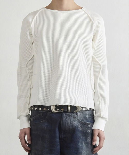 NVRFRGT(ネヴァーフォーゲット)の「WAFFLE THERMAL LONG SLEEVE TSHIRT(Tシャツ/カットソー・レディース・ブラック/ホワイト/グレー・1)」の2枚目の写真