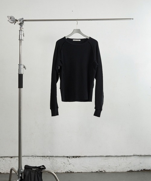 NVRFRGT(ネヴァーフォーゲット)の「WAFFLE THERMAL LONG SLEEVE TSHIRT(Tシャツ/カットソー・レディース・ブラック/ホワイト/グレー・1)」の3枚目の写真