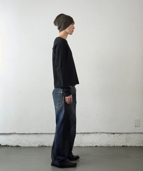 NVRFRGT(ネヴァーフォーゲット)の「WAFFLE THERMAL LONG SLEEVE TSHIRT(Tシャツ/カットソー・レディース・ブラック/ホワイト/グレー・1)」の7枚目の写真