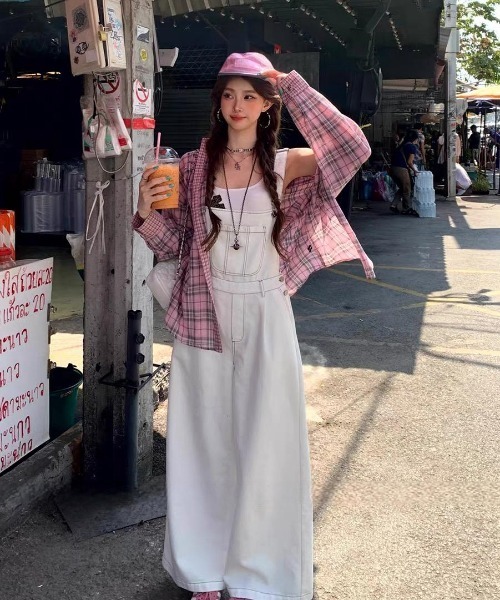 FAVORITO(ファヴォリート)の「デニムサロペット(サロペット/オーバーオール・レディース・ブルー/ホワイト・M/L/S)」の16枚目の写真