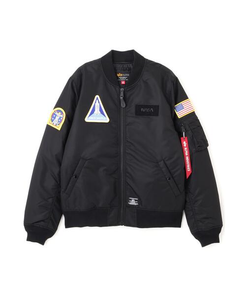 Alpha Industries(アルファインダストリーズ)の「Alpha Industries/アルファ インダストリーズ/MA-1 REGULAR FIT FLIGHT JACKET (NASA)/MA-1 レギュラーフィット フライトジャケット(MA-1・メンズ・ブラック/ネイビー・M/S/2XL/XL/L)」の2枚目の写真