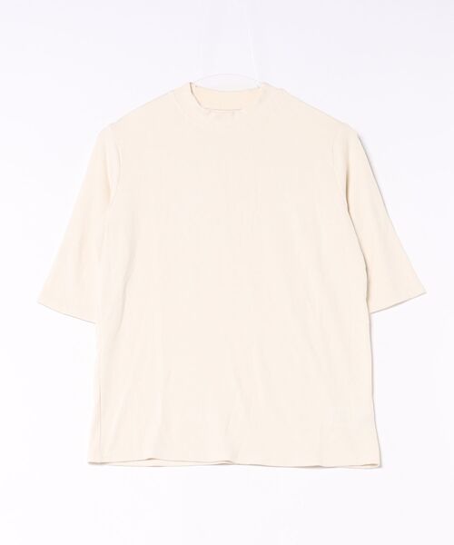 N.s（エヌドットエス）の「モックネック 5分袖 ベーシックカットソー（Tシャツ/カットソー・レディース・ブラック/アイボリー・FREE）」の4枚目の写真