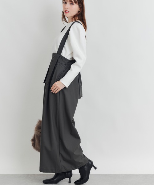 PICCIN PERLA(ピッチンペルラ)の「タックスリーブプルオーバー(Tシャツ/カットソー・レディース・ブラック/オフホワイト・M)」の15枚目の写真