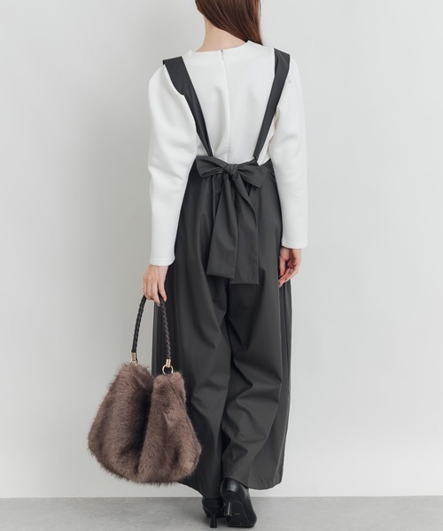 PICCIN PERLA(ピッチンペルラ)の「タックスリーブプルオーバー(Tシャツ/カットソー・レディース・ブラック/オフホワイト・M)」の16枚目の写真