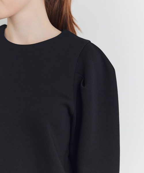 PICCIN PERLA(ピッチンペルラ)の「タックスリーブプルオーバー(Tシャツ/カットソー・レディース・ブラック/オフホワイト・M)」の19枚目の写真
