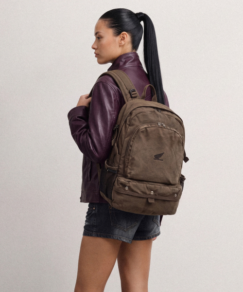 PHYPS MOTORCYCLE(フィップスモーターサイクル)の「Washed Field Backpack Brown(バックパック/リュック・レディース・その他・FREE)」の1枚目の写真