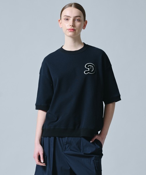 DOUBLE STANDARD CLOTHING（ダブルスタンダードクロージング）の「Dロゴワッペンスウェット（スウェット・レディース・ブラック/オフホワイト・FREE）」の2枚目の写真