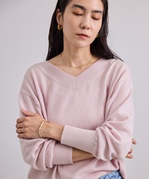 WOOL/CASH ウールカシミヤVネックプルオーバー