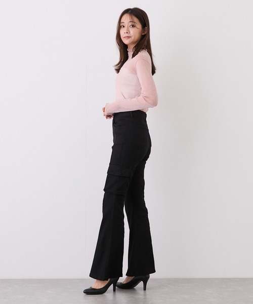 Jayro(ジャイロ)の「アシメカーゴフレアパンツ(その他パンツ・レディース・ブラック/ブルー系その他3/ブルー系その他2・M)」の5枚目の写真