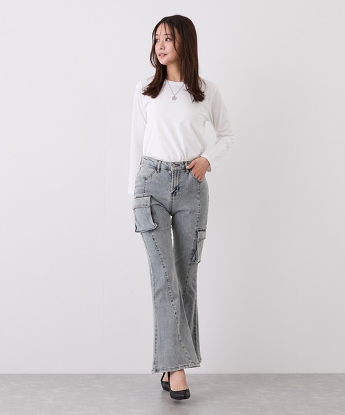 Jayro(ジャイロ)の「アシメカーゴフレアパンツ(その他パンツ・レディース・ブラック/ブルー系その他3/ブルー系その他2・M)」の20枚目の写真