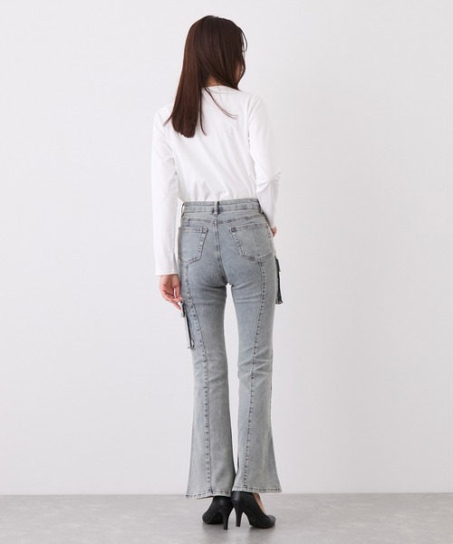 Jayro(ジャイロ)の「アシメカーゴフレアパンツ(その他パンツ・レディース・ブラック/ブルー系その他3/ブルー系その他2・M)」の22枚目の写真