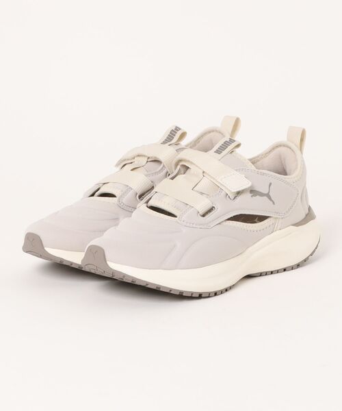 PUMA(プーマ)の「PUMA プーマ SOFTRIDE MOVE ON R AS JF 滑りにくい レディースサンダルスニーカー(ソフトライドムーブオンラクASJF) 314257(スニーカー・レディース・ブラック×ホワイト/シルバー・25.0cm/23.5cm/24.5cm/23.0cm/24.0cm/22.5cm)」の2枚目の写真