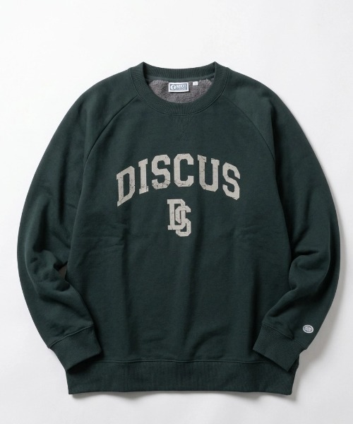 DISCUS（ディスカス）の「2026AW DISCUS/ディスカス 裏ボア カレッジプリント ラグラン スウェットトレーナー レディース メンズ（スウェット・レディース・ネイビー/スミクロ/アッシュグレー/グリーン・XL/L/M）」の5枚目の写真