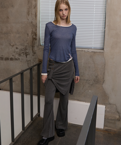 RENSE（レンセ）の「Button Midi Skirt Pants Charcoal（その他パンツ・レディース・その他・OS）」の2枚目の写真