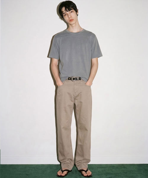 DWSE(ディーダブリューエスイー)の「デイリー ワイド コットンパンツ(ベージュ)(デニムパンツ・メンズ・その他・SMALL/MEDIUM/LARGE/X-LARGE)」の3枚目の写真