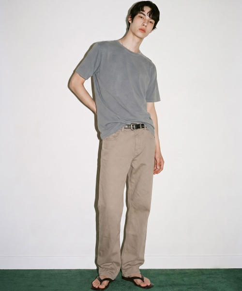 DWSE(ディーダブリューエスイー)の「デイリー ワイド コットンパンツ(ベージュ)(デニムパンツ・メンズ・その他・SMALL/MEDIUM/LARGE/X-LARGE)」の4枚目の写真
