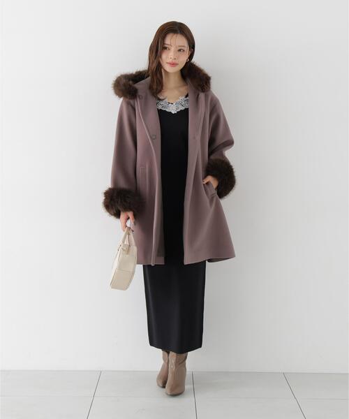 PROPORTION BODY DRESSING(プロポーションボディドレッシング)の「<a>レースVネックニットSET UP / 1216240005(ワンピース・レディース・ピンク/グレー系その他/ブラック・P/S/MEDIUM)」の8枚目の写真