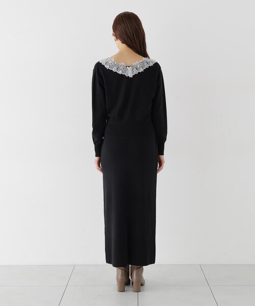PROPORTION BODY DRESSING(プロポーションボディドレッシング)の「<a>レースVネックニットSET UP / 1216240005(ワンピース・レディース・ピンク/グレー系その他/ブラック・P/S/MEDIUM)」の11枚目の写真