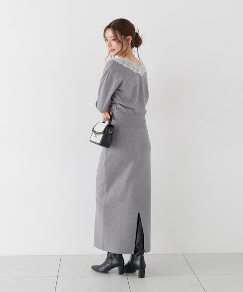 PROPORTION BODY DRESSING(プロポーションボディドレッシング)の「<a>レースVネックニットSET UP / 1216240005(ワンピース・レディース・ピンク/グレー系その他/ブラック・P/S/MEDIUM)」の21枚目の写真
