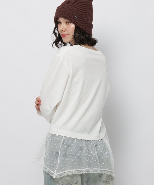 niko and...(ニコアンド)の「アソートレースレイヤーTシャツ(Tシャツ/カットソー・レディース・その他3/その他2・FREE)」の7枚目の写真