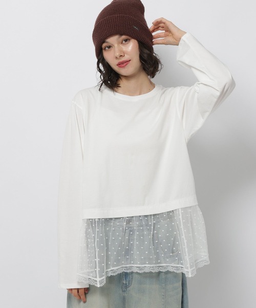 niko and...(ニコアンド)の「アソートレースレイヤーTシャツ(Tシャツ/カットソー・レディース・その他3/その他2・FREE)」の8枚目の写真