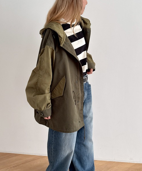 CANAL JEAN(キャナルジーン)の「KHA:KI NEW TYPE-51 PARKA(モッズコート・レディース・カーキ系・1)」の3枚目の写真
