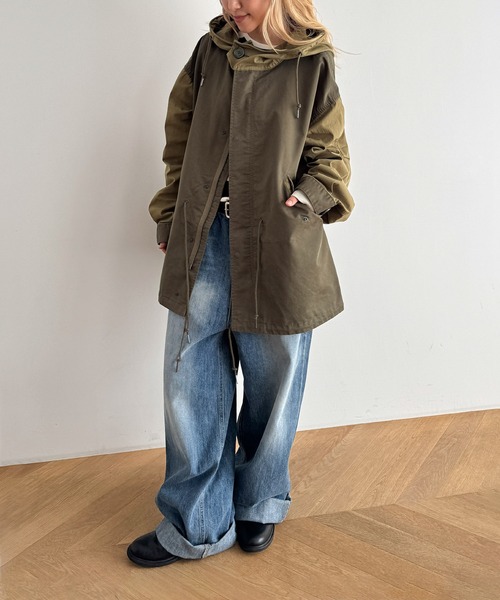 CANAL JEAN(キャナルジーン)の「KHA:KI NEW TYPE-51 PARKA(モッズコート・レディース・カーキ系・1)」の5枚目の写真