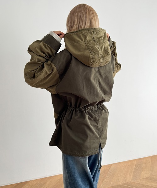 CANAL JEAN(キャナルジーン)の「KHA:KI NEW TYPE-51 PARKA(モッズコート・レディース・カーキ系・1)」の7枚目の写真