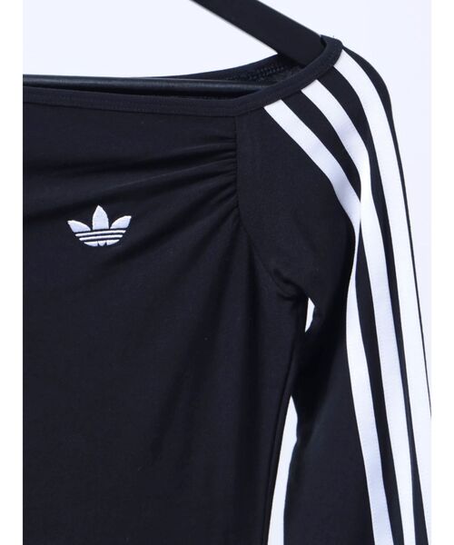 Now me. by NYLON JAPAN（ナウミーバイナイロンジャパン）の「【adidas】ONE SHOULDER ASYMMETRIC Long-Sleeve Top（Tシャツ/カットソー・レディース・グレー/ブラック・SMALL/MEDIUM）」の7枚目の写真