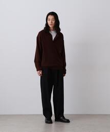 YLEVE / MERINO WOOL TWILL 2 TUCK TROUSERS